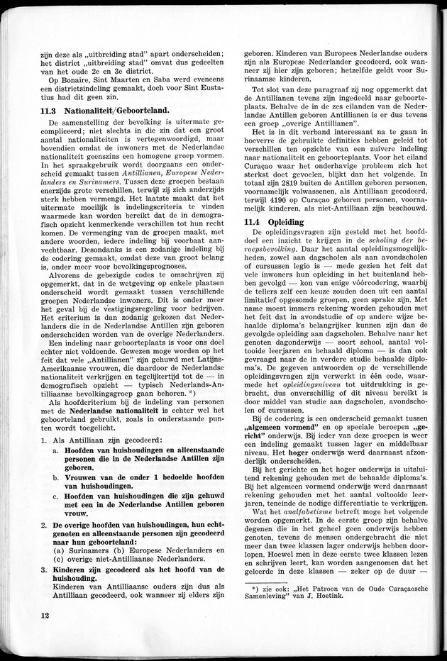 VOLKSTELLING 1960. Curaҫao, Bonaire, St.Maarten, St. Eustatius en Saba - Page 12
