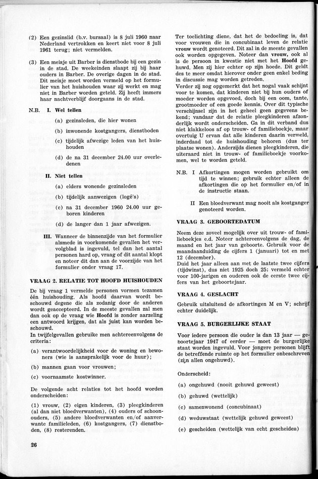 VOLKSTELLING 1960. Curaҫao, Bonaire, St.Maarten, St. Eustatius en Saba - Page 26