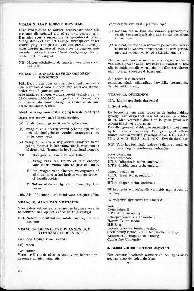 VOLKSTELLING 1960. Curaҫao, Bonaire, St.Maarten, St. Eustatius en Saba - Page 28