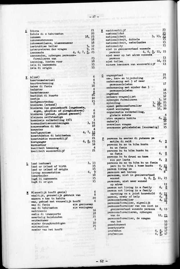 Deel A1 De uitkomsten van de Volkstelling & Handleiding voor het raadplegen van de tabellen - Page 62