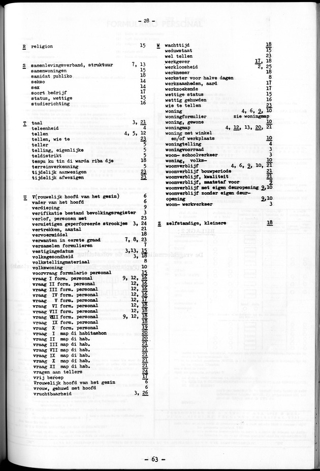 Deel A1 De uitkomsten van de Volkstelling & Handleiding voor het raadplegen van de tabellen - Page 63
