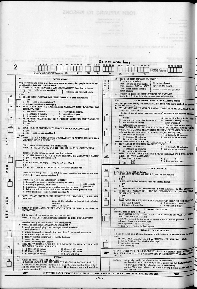Deel A1 De uitkomsten van de Volkstelling & Handleiding voor het raadplegen van de tabellen - Page 68