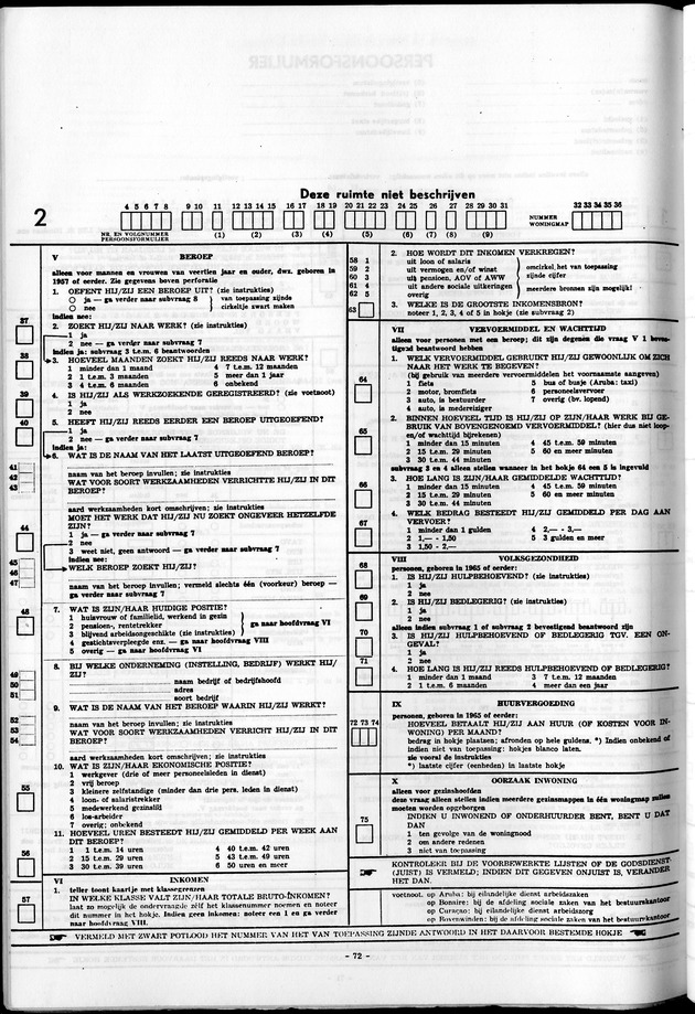 Deel A1 De uitkomsten van de Volkstelling & Handleiding voor het raadplegen van de tabellen - Page 72