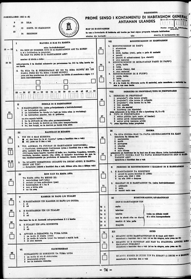 Deel A1 De uitkomsten van de Volkstelling & Handleiding voor het raadplegen van de tabellen - Page 74