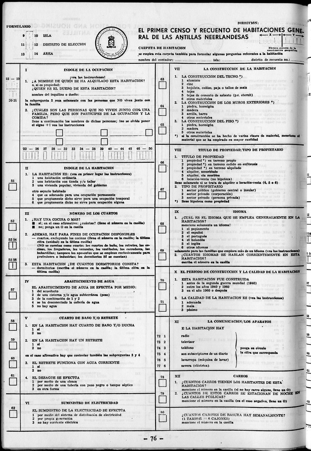 Deel A1 De uitkomsten van de Volkstelling & Handleiding voor het raadplegen van de tabellen - Page 76