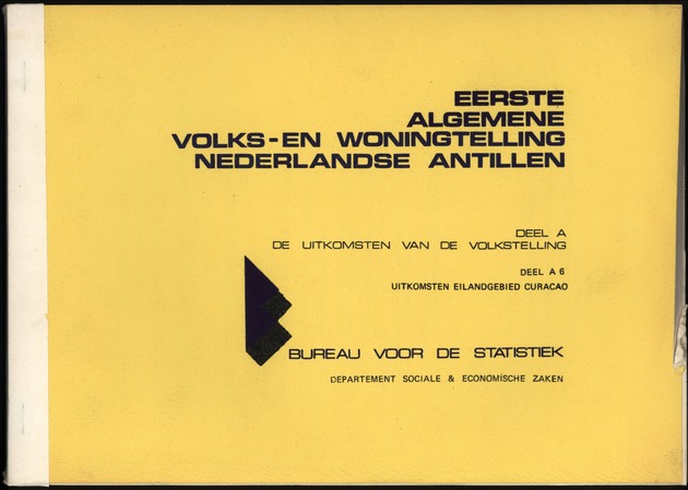Deel A6 De uitkomsten van de Volkstelling; Uitkomsten Eilandgebied Curaҫao - Front Cover
