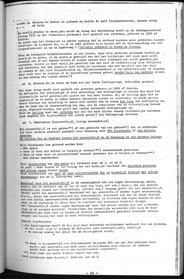 Deel B1 De uitkomsten van de Woningtelling; Handleiding voor het raadplegen van de tabellen - Page 44