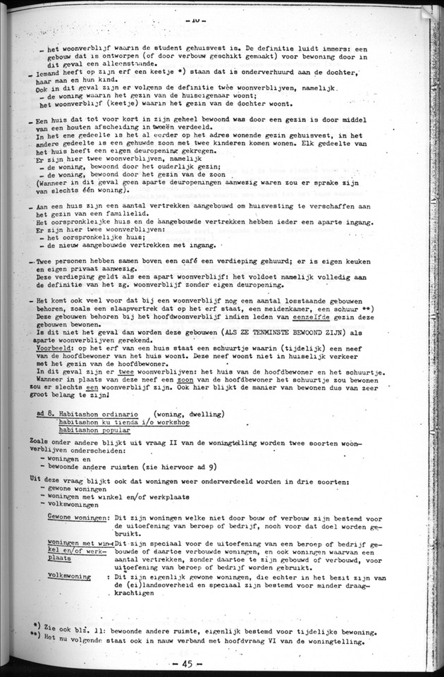 Deel B1 De uitkomsten van de Woningtelling; Handleiding voor het raadplegen van de tabellen - Page 45