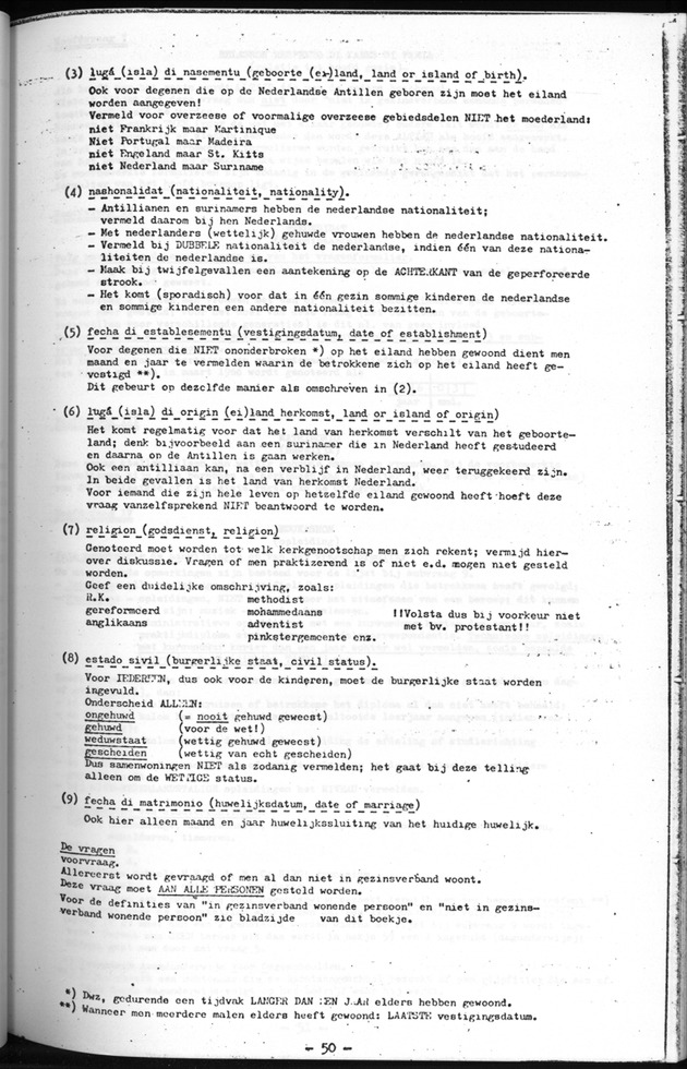 Deel B1 De uitkomsten van de Woningtelling; Handleiding voor het raadplegen van de tabellen - Page 50