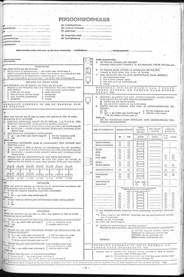 Deel B1 De uitkomsten van de Woningtelling; Handleiding voor het raadplegen van de tabellen - Page 71