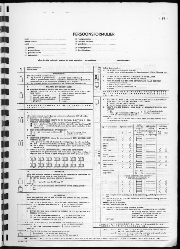 De werkgelegenheid op de Nederlandse Antillen ten tijde van de Volks- en Woningtelling 1972. - Page 37