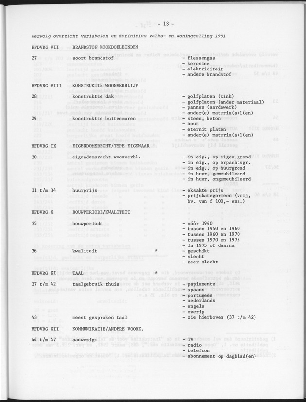 Publikatie nr 2 Aanzet tot een kader voor analyse van de censusgegevens - Page 13