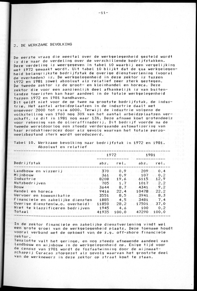 Censuspublikatie B.2 Ekonomische en sociaal-ekonomische karakteristieken van de Bonairiaanse bevolking - Page 11