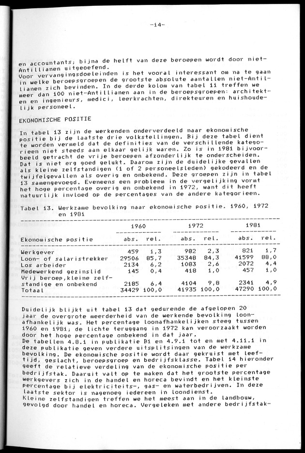 Censuspublikatie B.2 Ekonomische en sociaal-ekonomische karakteristieken van de Bonairiaanse bevolking - Page 14