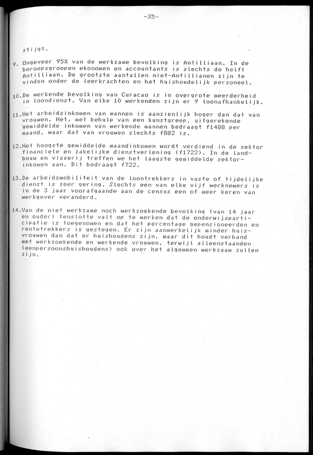 Censuspublikatie B.2 Ekonomische en sociaal-ekonomische karakteristieken van de Bonairiaanse bevolking - Page 35