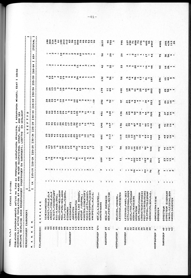 Censuspublikatie B.2 Ekonomische en sociaal-ekonomische karakteristieken van de Bonairiaanse bevolking - Page 41