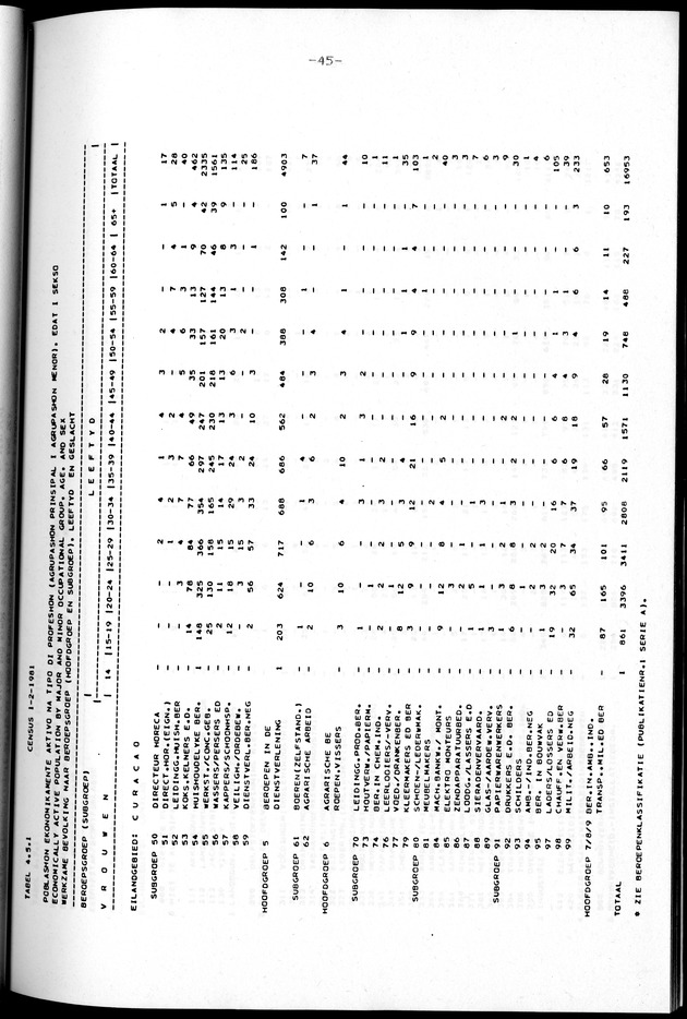 Censuspublikatie B.2 Ekonomische en sociaal-ekonomische karakteristieken van de Bonairiaanse bevolking - Page 45