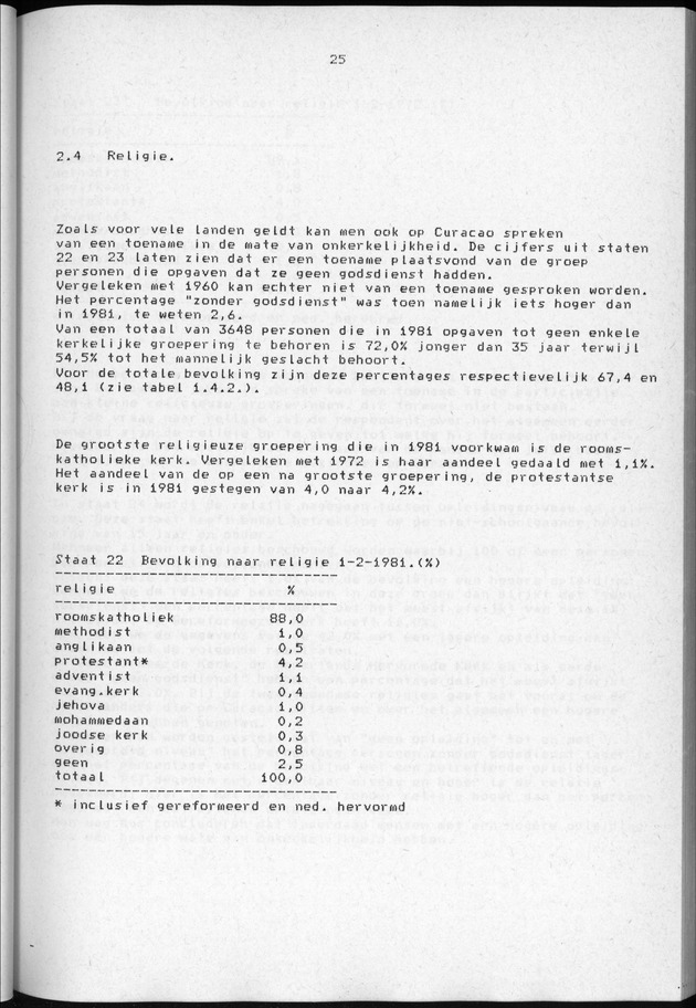 Censuspublikatie B.3 Enige kenmerken van de bevolking van Curacao - Page 25