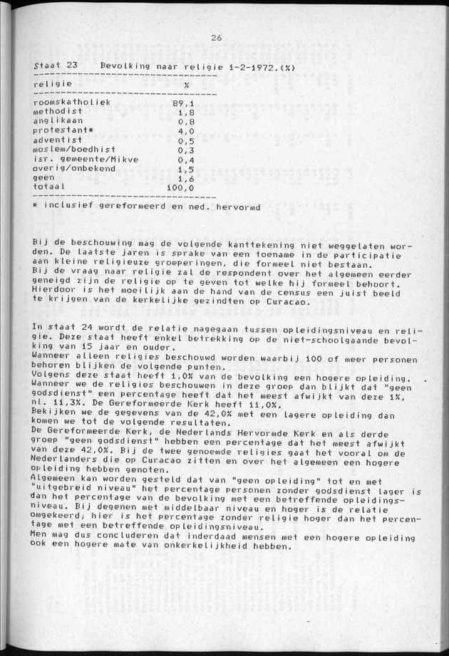 Censuspublikatie B.3 Enige kenmerken van de bevolking van Curacao - Page 26