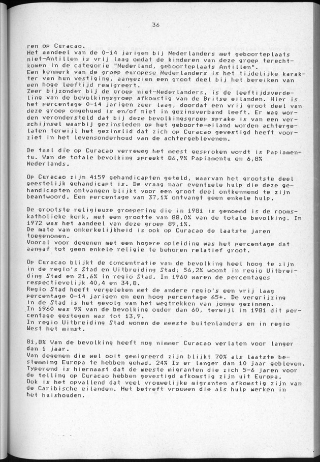 Censuspublikatie B.3 Enige kenmerken van de bevolking van Curacao - Page 36
