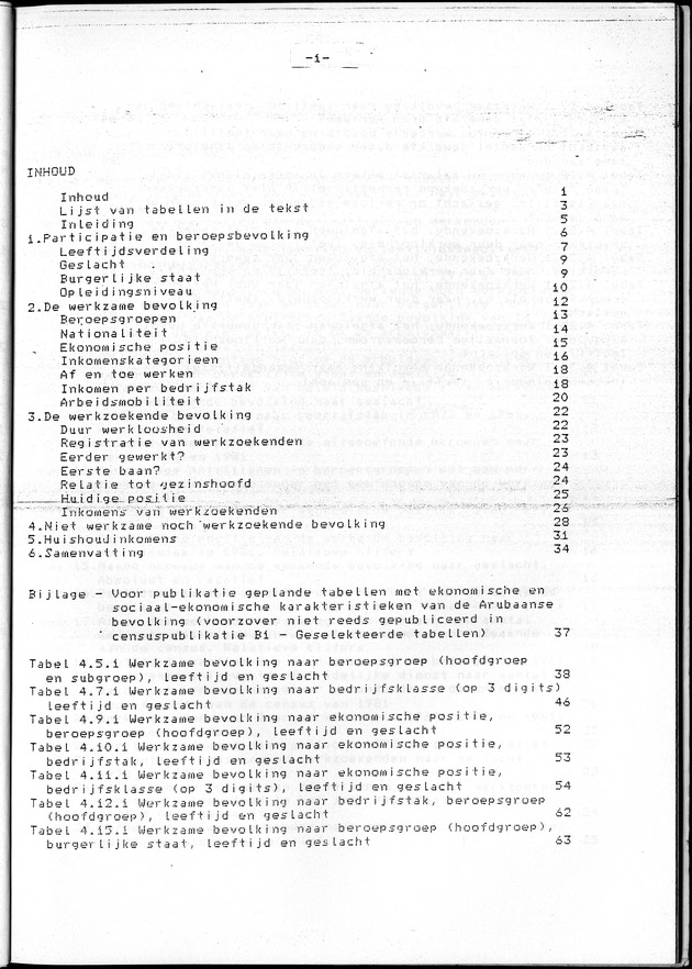 Censuspublikatie B.4 Ekonomische en sociaal-ekonomische karakteristieken van de Arubaanse bevolking - Page 1