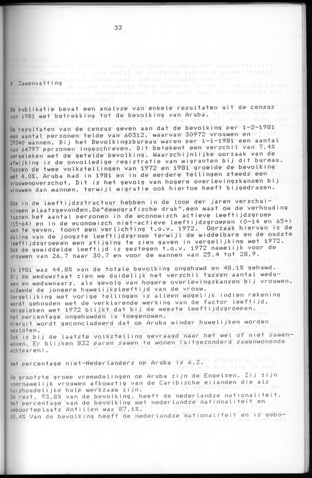 Censuspublikatie B.5 Enige kenmerken van de bevolking van Aruba - Page 33