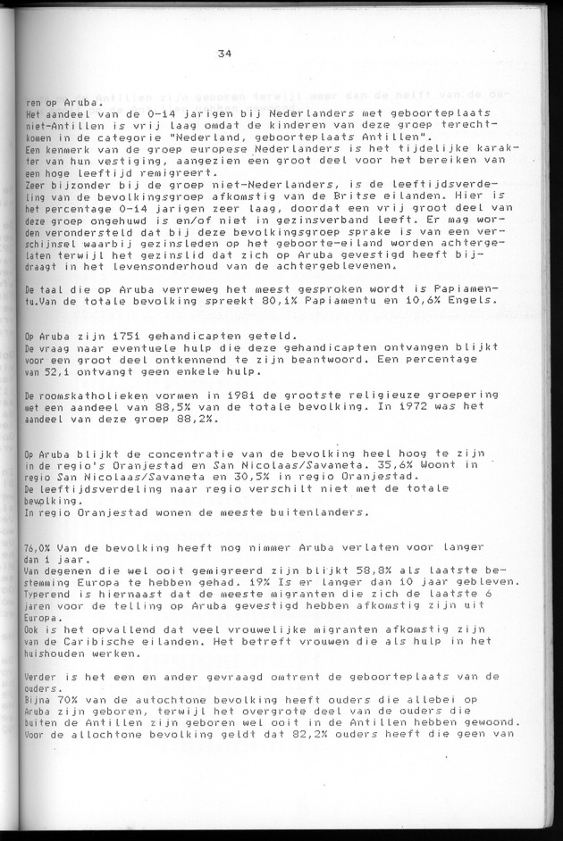 Censuspublikatie B.5 Enige kenmerken van de bevolking van Aruba - Page 34
