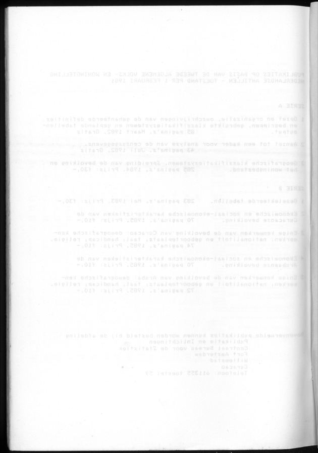 Censuspublikatie B.5 Enige kenmerken van de bevolking van Aruba - Blank Page