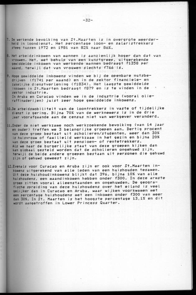 Censuspublikatie B.6 Ekonomische en sociaal-ekonomische karakteristieken van de bevolking van St.Maarten - Page 32