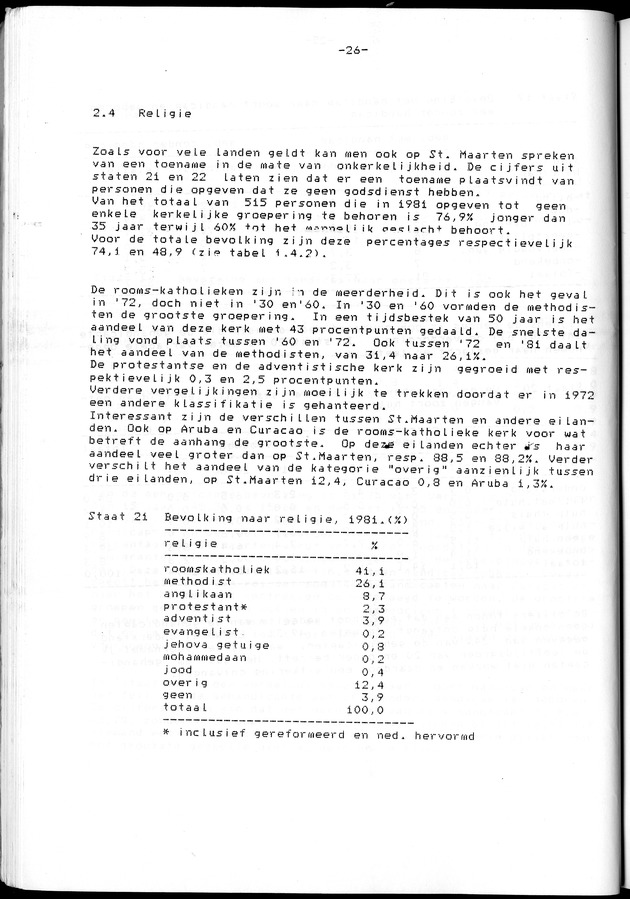 Censuspublikatie B.7 Enige kenmerken van de bevolking van St. Maarten - Page 26
