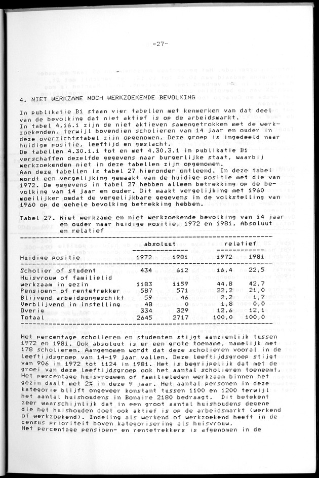 Censuspublikatie B.8 Ekonomische en sociaal-ekonomische karakteristieken van de Bonairiaanse bevolking - Page 27