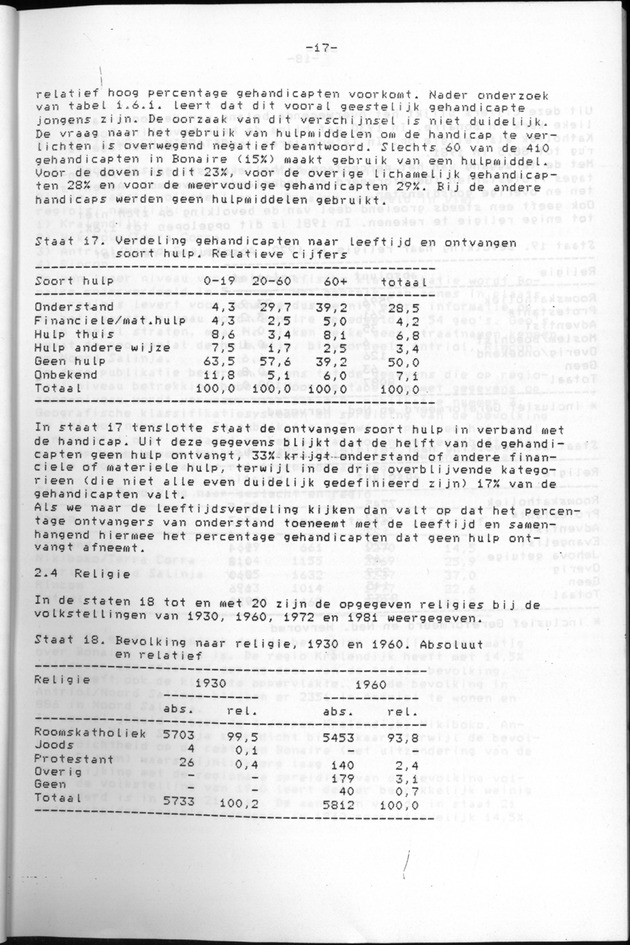 Censuspublikatie B.9 Enige kenmerken van de bevolking van Bonaire - Page 17