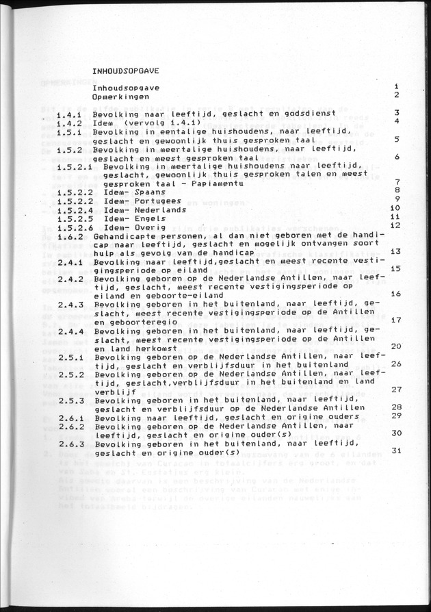 Censuspublikatie B.11 Enige kenmerken van de bevolking van de Nederlandse Antillen - Page 1