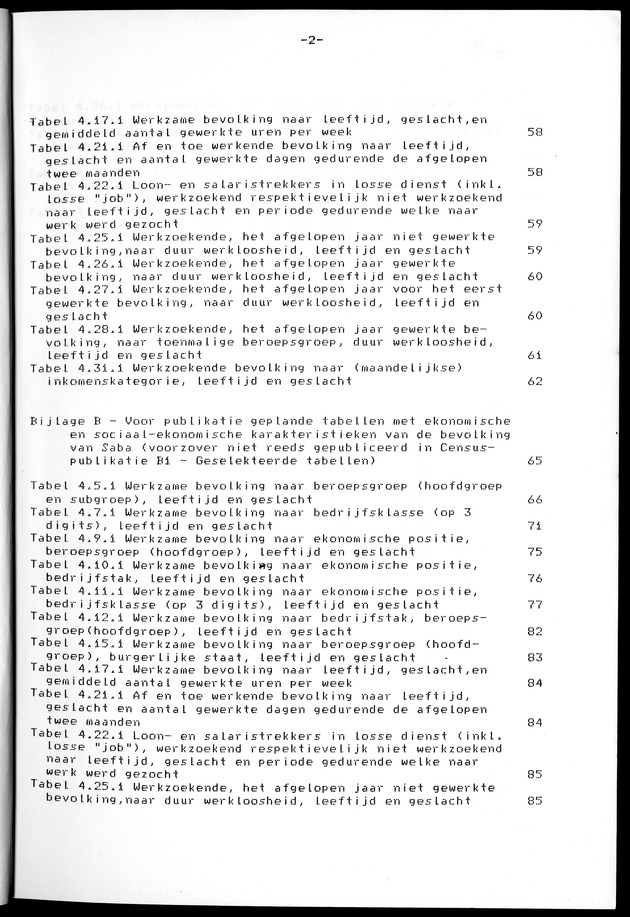 Censuspublikatie B.12 Ekonomische en sociaal-ekonomische karakteristieken van de bevolkingen van Saba en St.Eustatius - Page 2