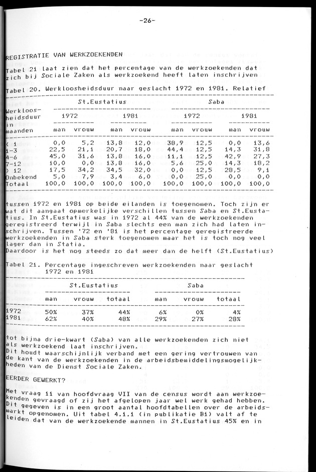 Censuspublikatie B.12 Ekonomische en sociaal-ekonomische karakteristieken van de bevolkingen van Saba en St.Eustatius - Page 26