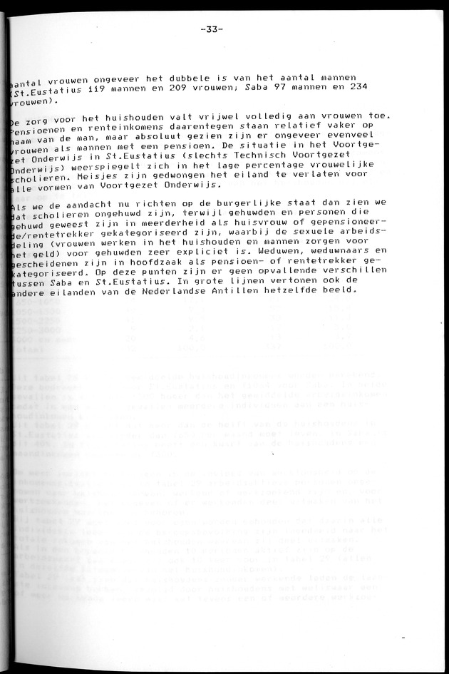 Censuspublikatie B.12 Ekonomische en sociaal-ekonomische karakteristieken van de bevolkingen van Saba en St.Eustatius - Page 33