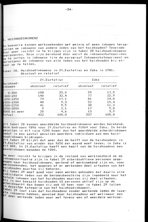 Censuspublikatie B.12 Ekonomische en sociaal-ekonomische karakteristieken van de bevolkingen van Saba en St.Eustatius - Page 34