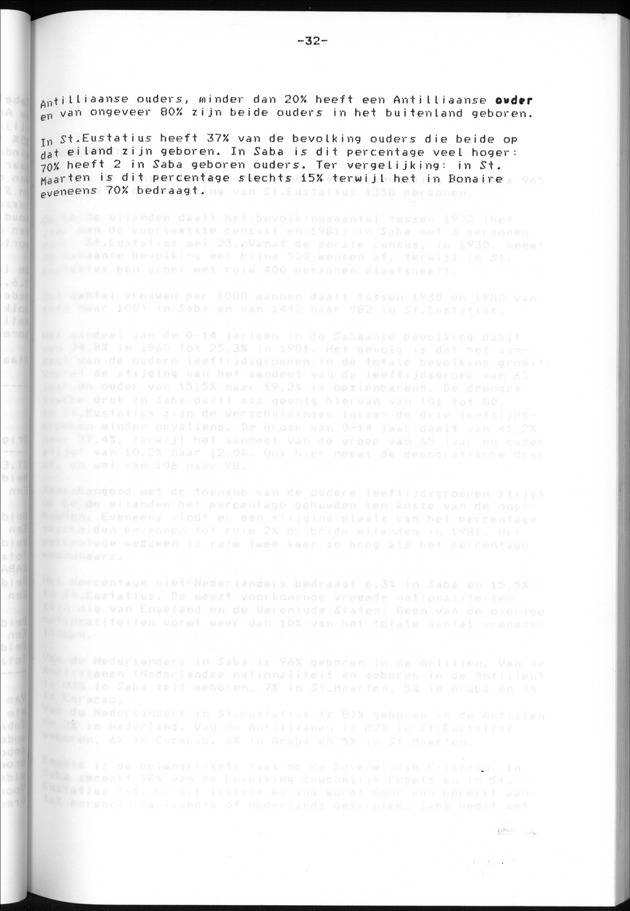 Censuspublikatie B.13 Enige kenmerken van de bevolkingen van St.Eustatius en Saba - Page 32