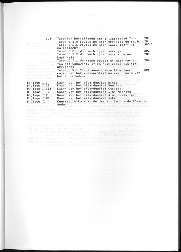 Geografische klassifikatiesystemen, spreiding van de bevolking en het woningsbestand - Inhoudsopgave