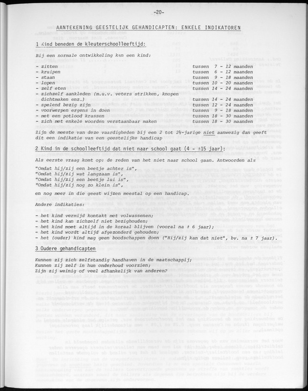 Opzet en organizatie, omschrijvingen van de gehanteerde definities en begrippen, gebruikte klassifikatiesystemen en geplande tabellenoutput - Page 20