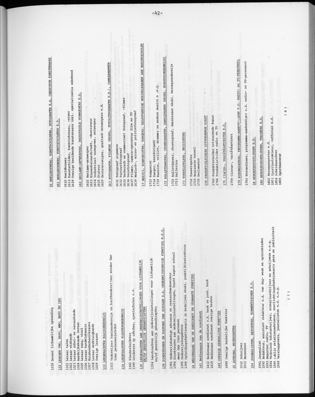 Opzet en organizatie, omschrijvingen van de gehanteerde definities en begrippen, gebruikte klassifikatiesystemen en geplande tabellenoutput - Page 42