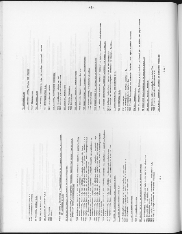 Opzet en organizatie, omschrijvingen van de gehanteerde definities en begrippen, gebruikte klassifikatiesystemen en geplande tabellenoutput - Page 47