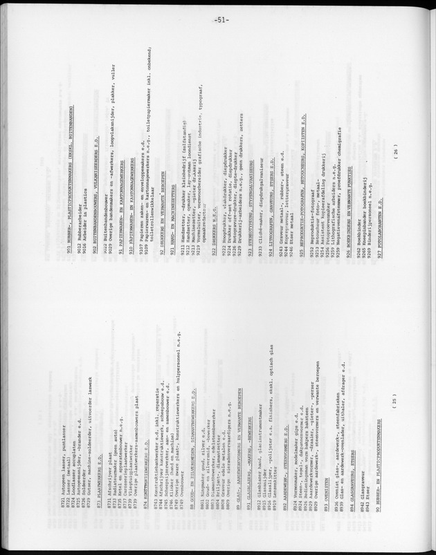 Opzet en organizatie, omschrijvingen van de gehanteerde definities en begrippen, gebruikte klassifikatiesystemen en geplande tabellenoutput - Page 51
