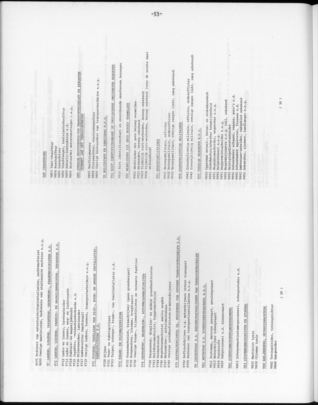 Opzet en organizatie, omschrijvingen van de gehanteerde definities en begrippen, gebruikte klassifikatiesystemen en geplande tabellenoutput - Page 53