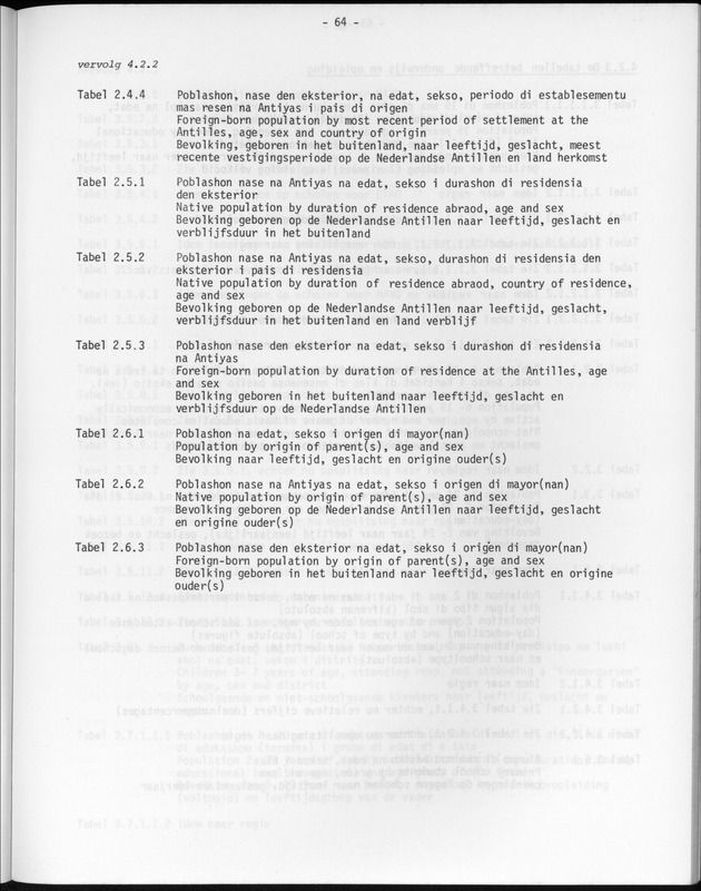 Opzet en organizatie, omschrijvingen van de gehanteerde definities en begrippen, gebruikte klassifikatiesystemen en geplande tabellenoutput - Page 64