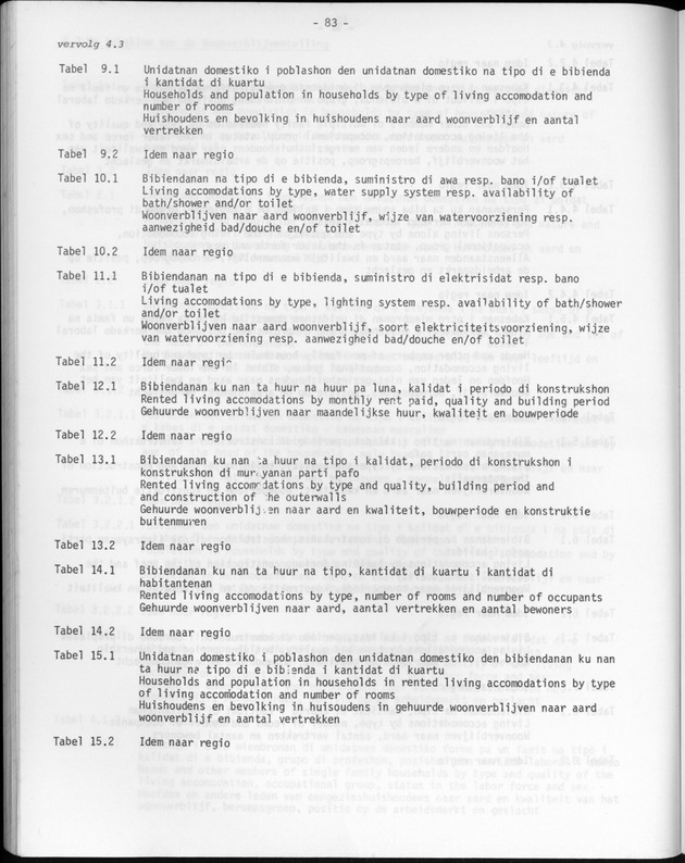 Opzet en organizatie, omschrijvingen van de gehanteerde definities en begrippen, gebruikte klassifikatiesystemen en geplande tabellenoutput - Page 83