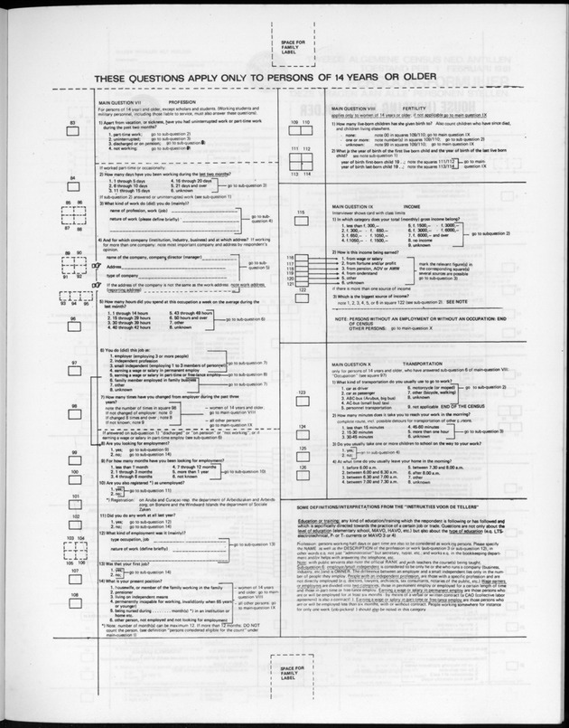 Opzet en organizatie, omschrijvingen van de gehanteerde definities en begrippen, gebruikte klassifikatiesystemen en geplande tabellenoutput - Page 90