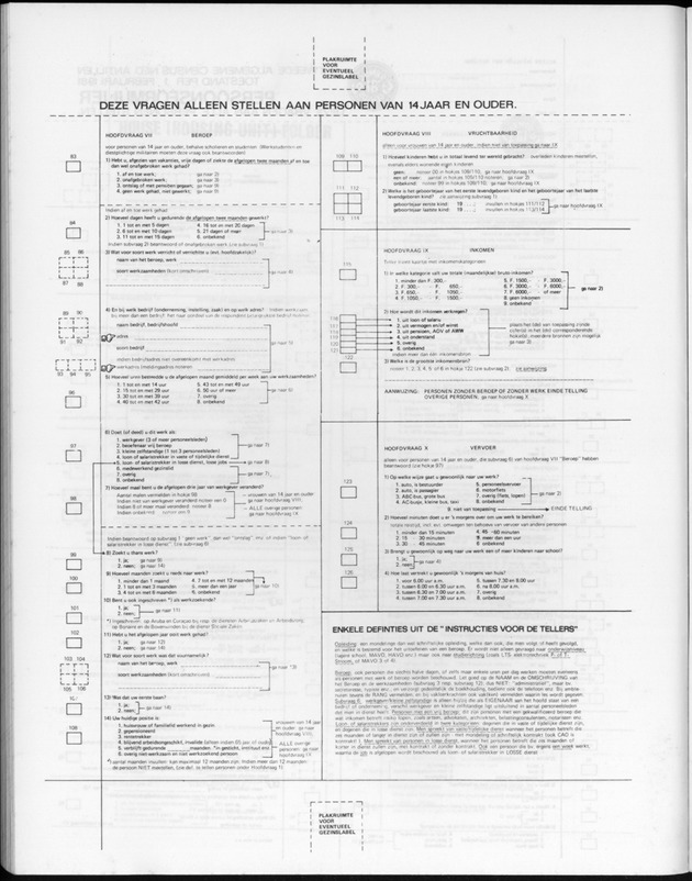 Opzet en organizatie, omschrijvingen van de gehanteerde definities en begrippen, gebruikte klassifikatiesystemen en geplande tabellenoutput - Page 93
