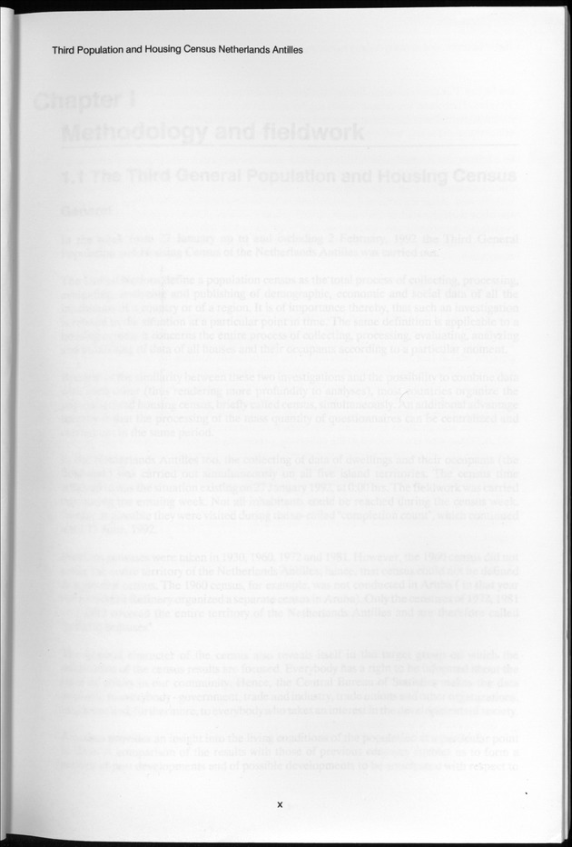 SENSO '92: Third Population and Housing Census Netherlands Antilles 1992 - Preface x
