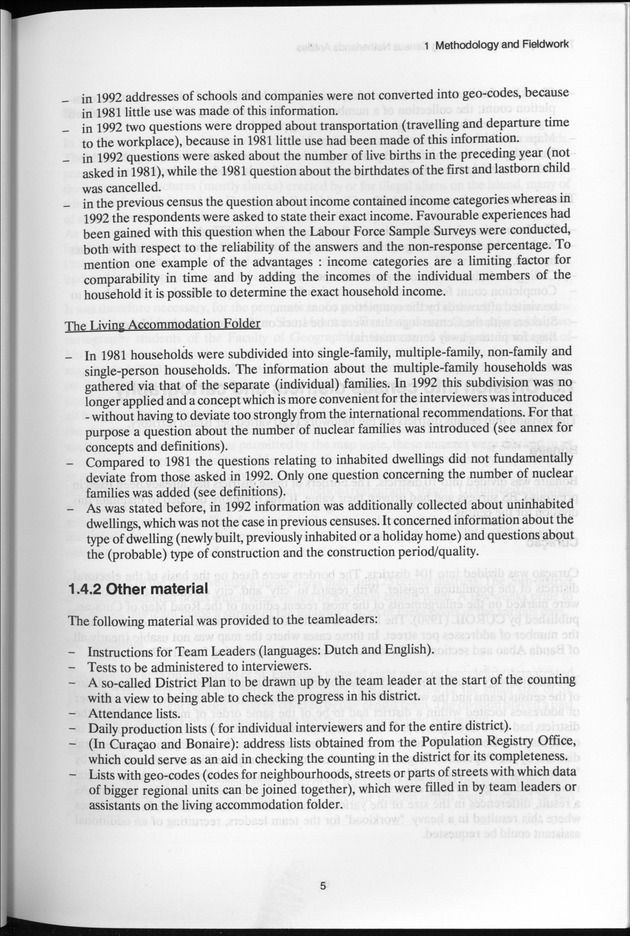 SENSO '92: Third Population and Housing Census Netherlands Antilles 1992 - Page 5
